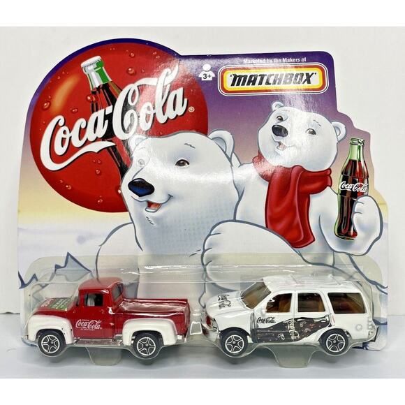 1999 Matchbox Coca-Cola Dad’s And Son’s Ford Truck Set Collectibles SKU U11 - Picture 1 of 3